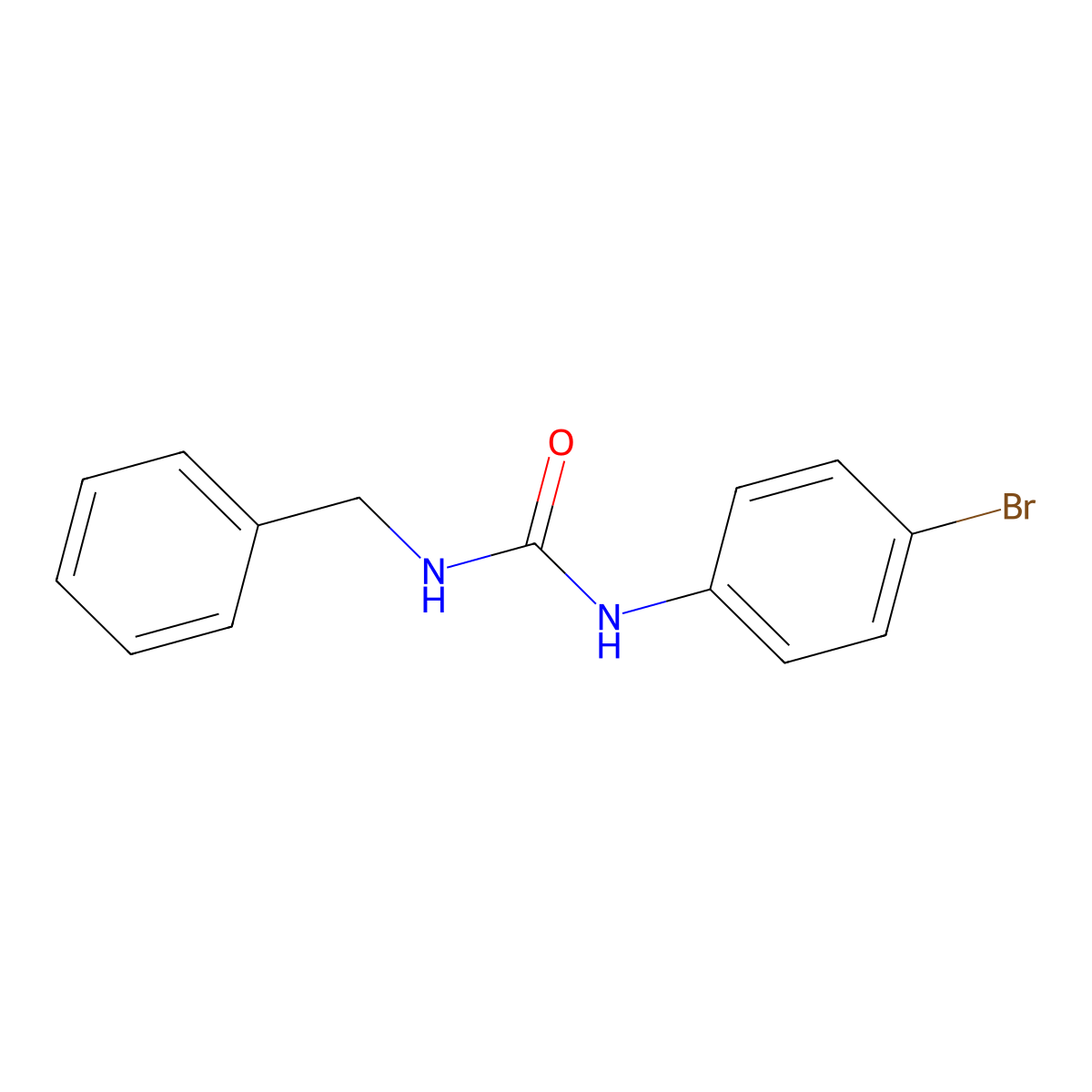1-Benzyl-3-(4-bromophenyl)urea molecular structure, CAS 13208-62-3