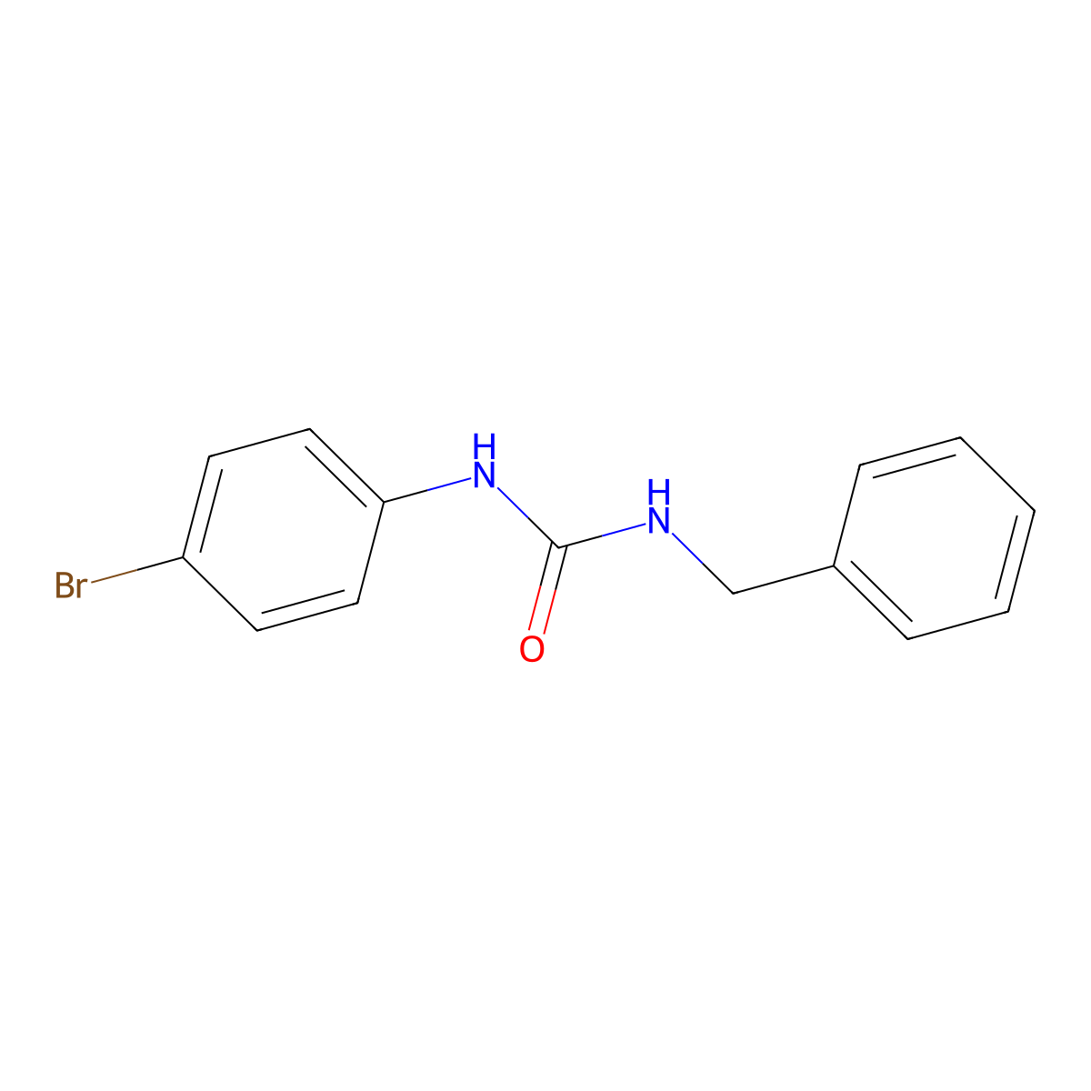 1-Benzyl-3-(4-bromophenyl)urea molecular structure, CAS 13208-62-3