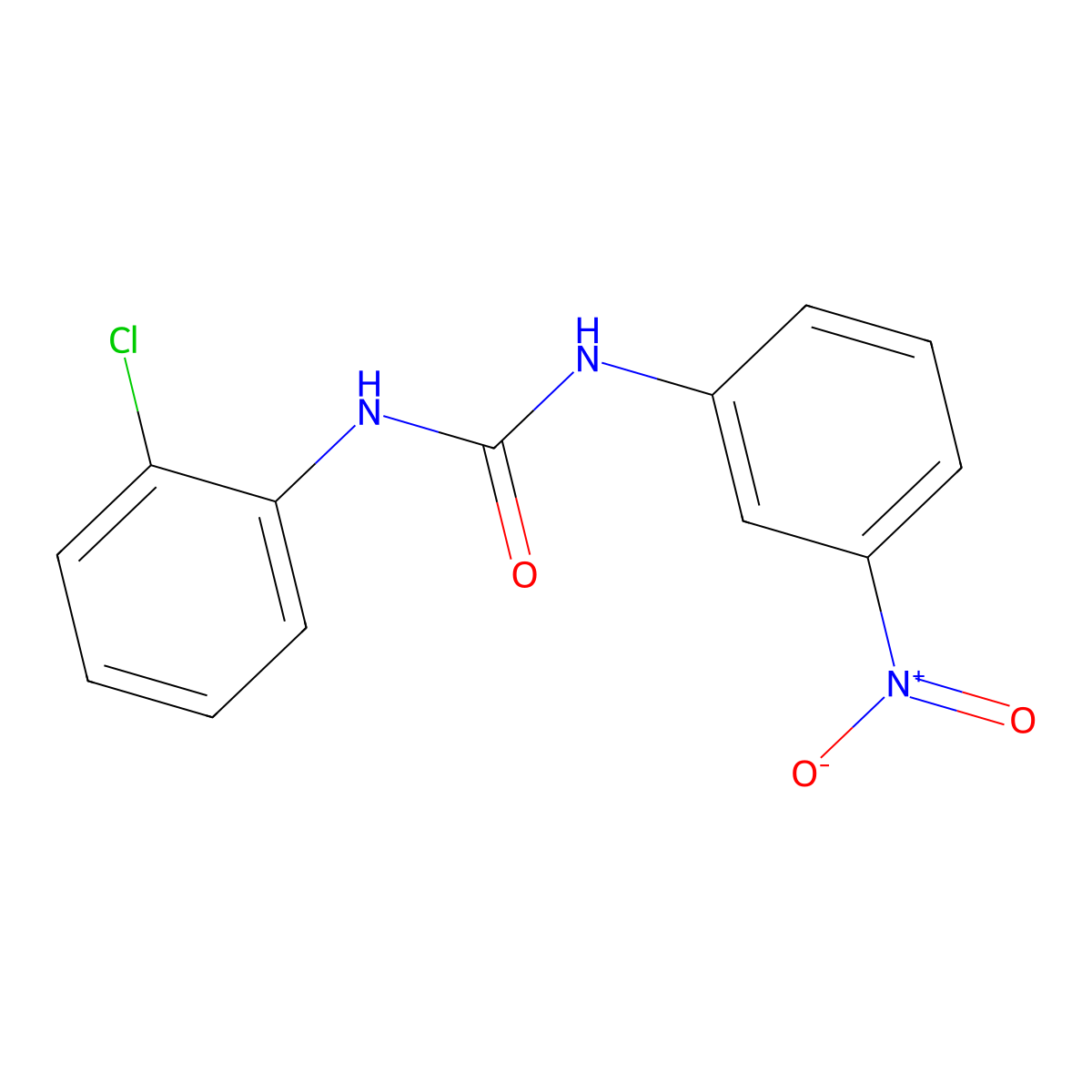 1-(2-Chlorophenyl)-3-(3-nitrophenyl)urea molecular structure, CAS 13208-67-8