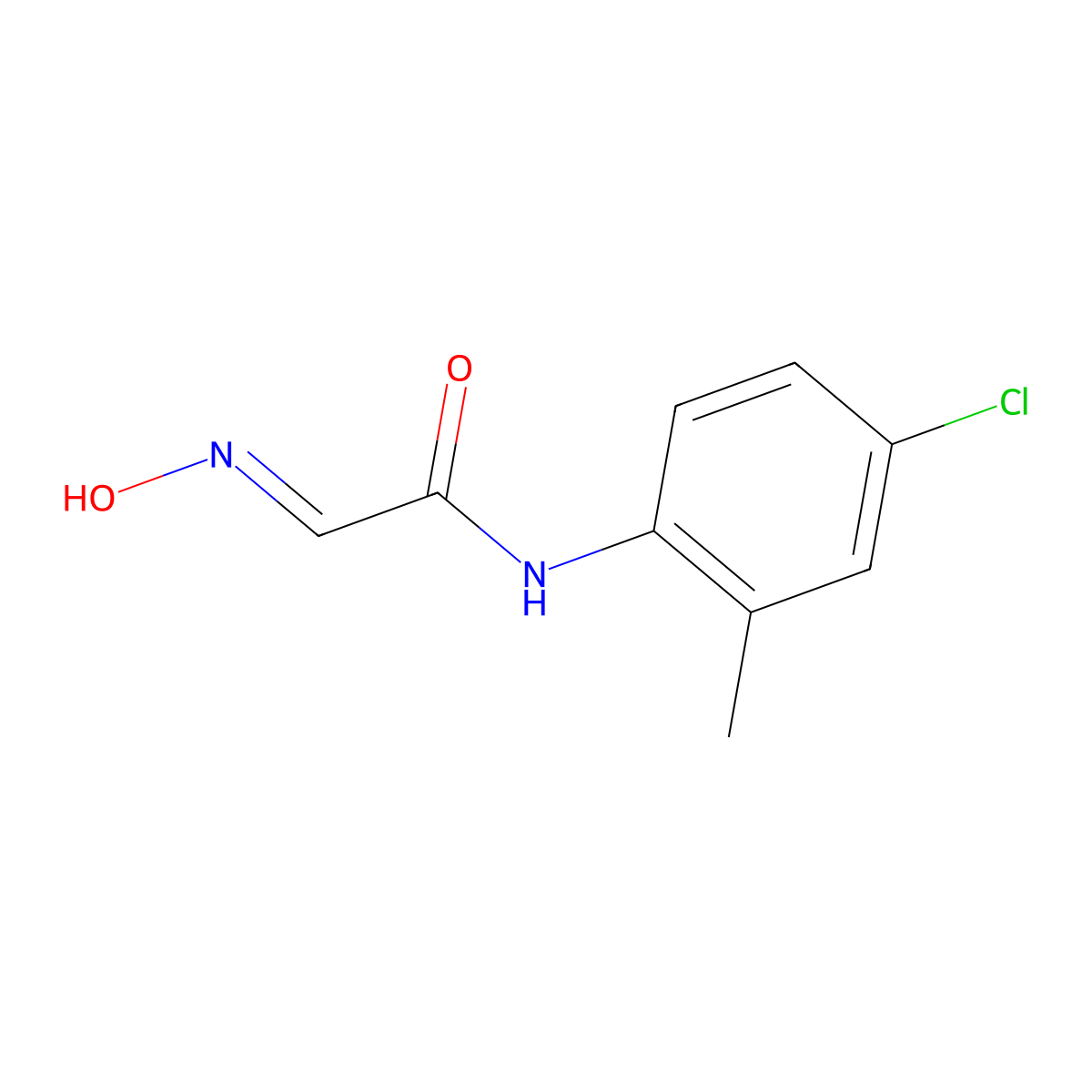 N-(4-chloro-2-methylphenyl)-2-hydroxyiminoacetamide molecular structure, CAS 13208-93-0