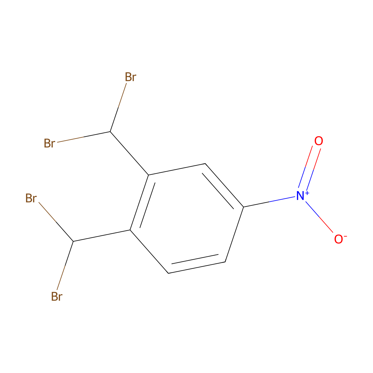 1,2-Bis(dibromomethyl)-4-nitrobenzene molecular structure, CAS 13209-16-0