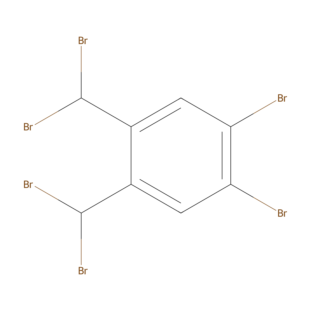 alpha,alpha,alpha',alpha',4,5-Hexabromo-o-xylene molecular structure, CAS 13209-20-6