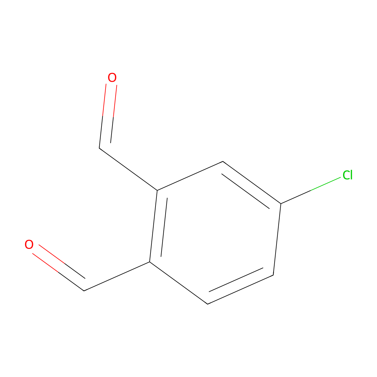4-Chloro-1,2-benzenedicarboxaldehyde molecular structure, CAS 13209-31-9