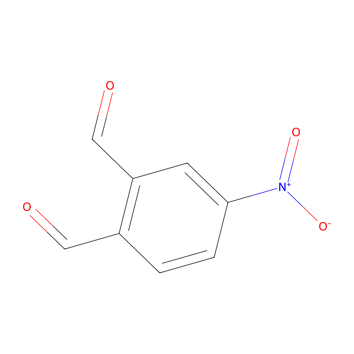 4-Nitro-1,2-benzenedicarboxaldehyde molecular structure, CAS 13209-35-3