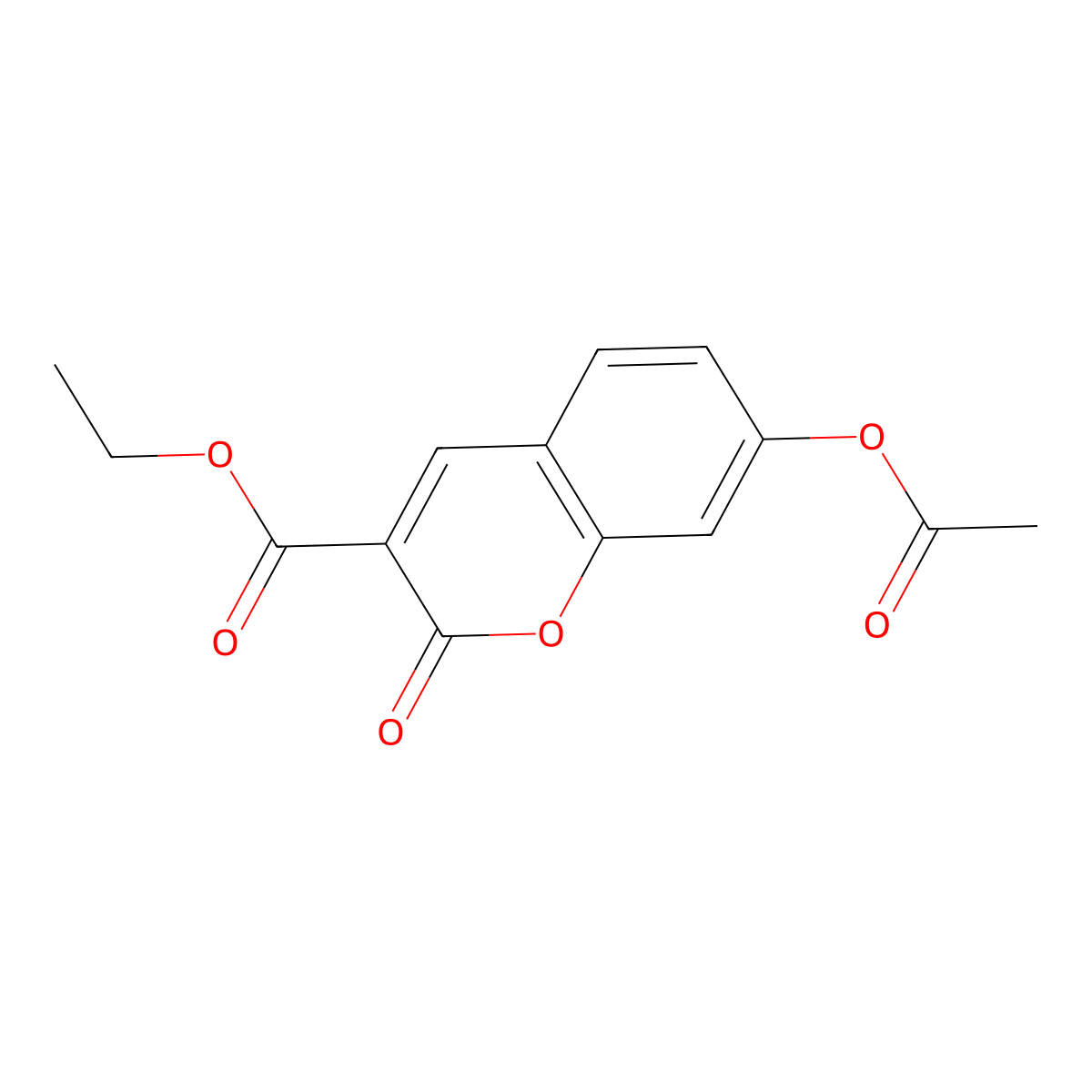 Ethyl 7-acetoxycoumarin-3-carboxylate molecular structure, CAS 13209-77-3