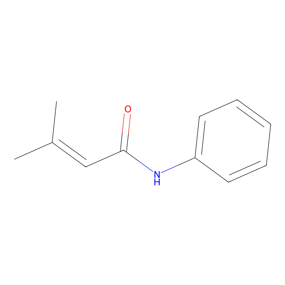 3-Methyl-N-phenylbut-2-enamide molecular structure, CAS 13209-80-8