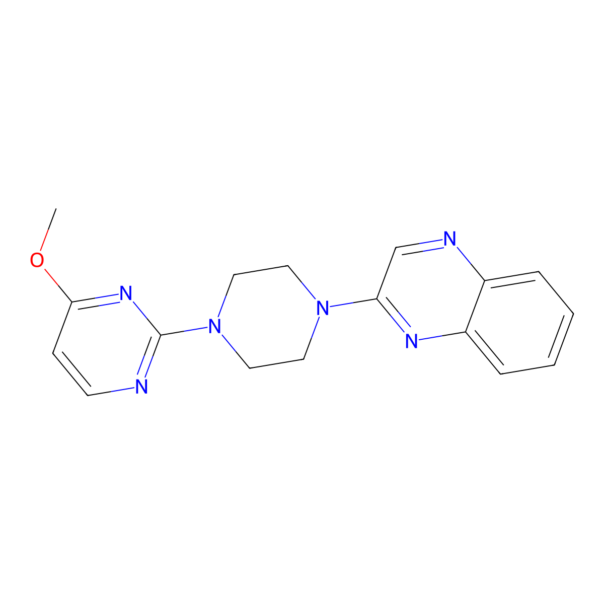 2-[4-(4-Methoxypyrimidin-2-yl)piperazin-1-yl]quinoxaline molecular structure, CAS 1320997-52-1