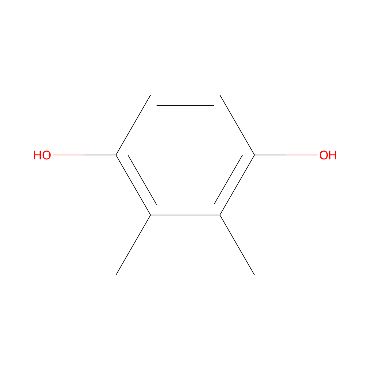 2,3-Dimethylhydroquinone molecular structure, CAS 1321-28-4