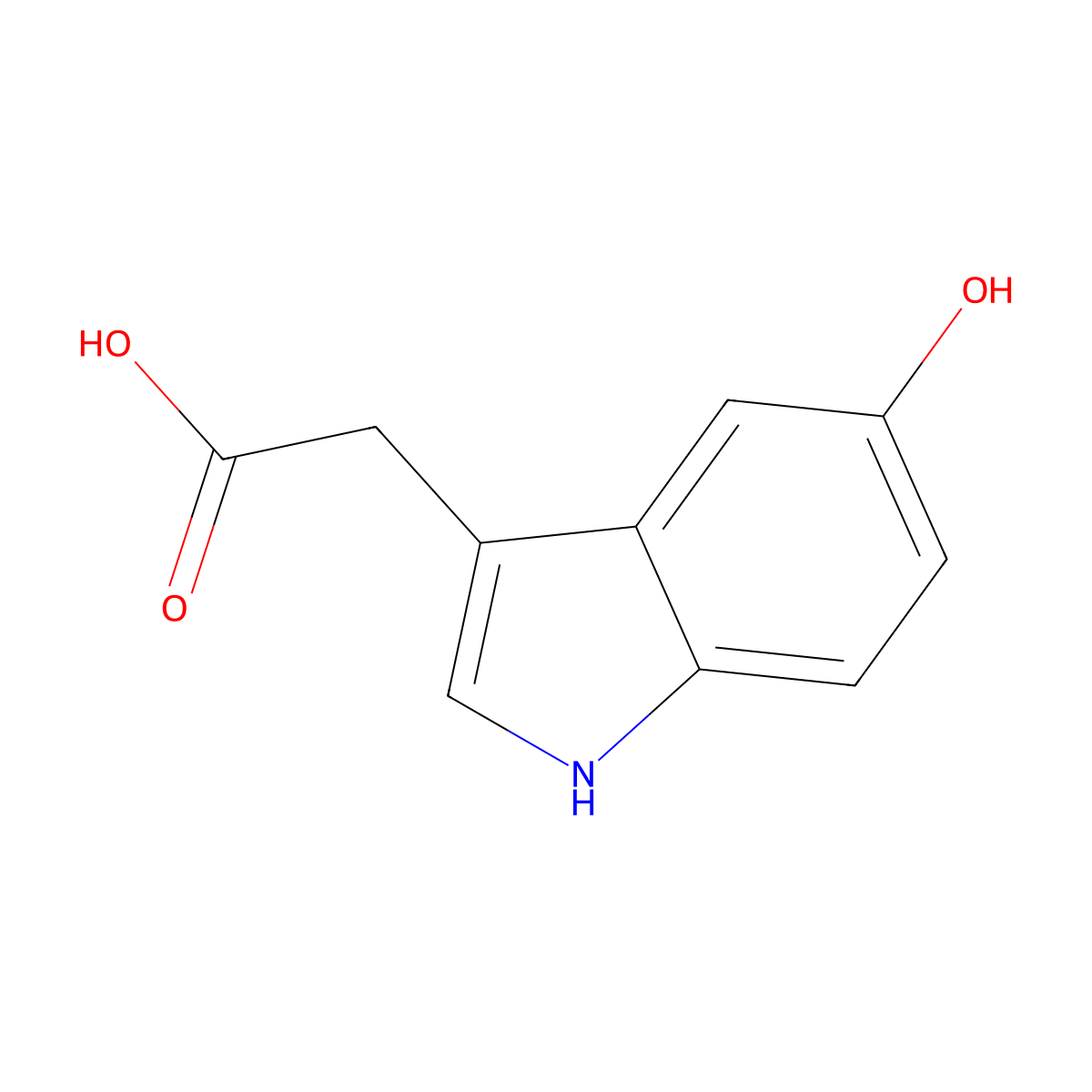 5-Hydroxyindoleacetic Acid molecular structure, CAS 1321-73-9