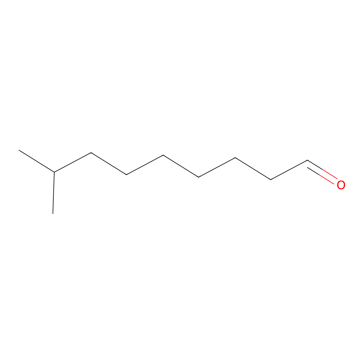 Isodecylaldehyde molecular structure, CAS 1321-89-7