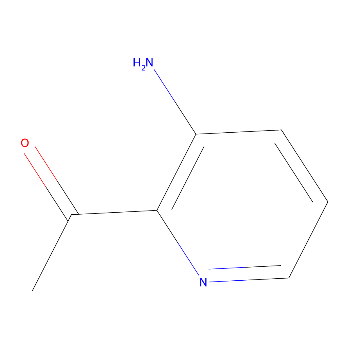 1-(3-Aminopyridin-2-yl)ethan-1-one molecular structure, CAS 13210-25-8