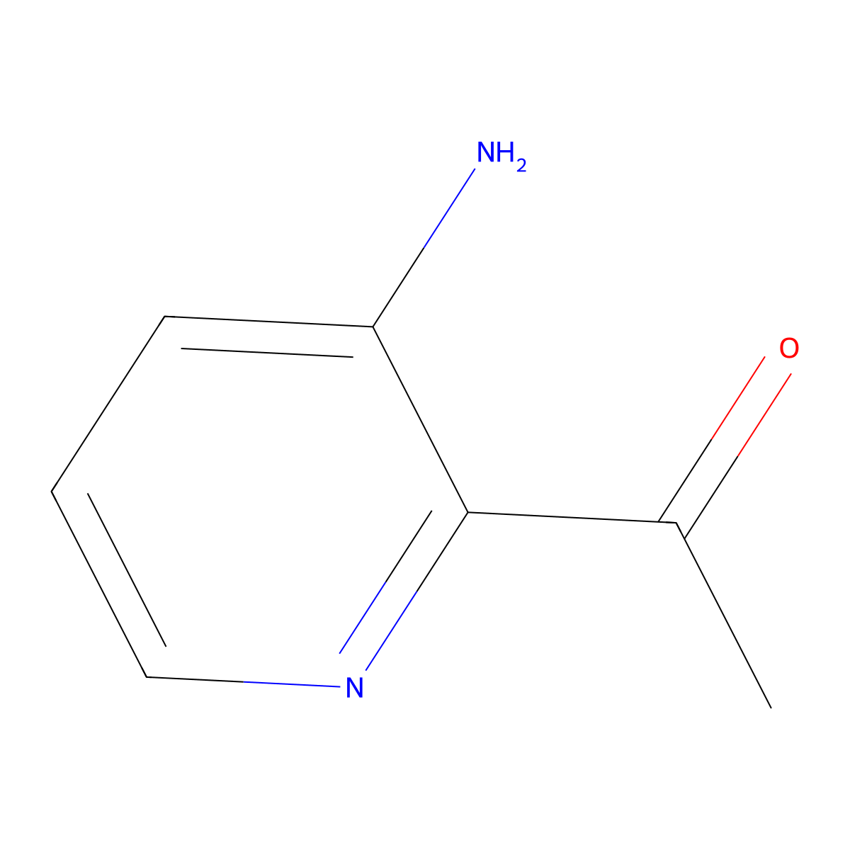 1-(3-Aminopyridin-2-yl)ethan-1-one molecular structure, CAS 13210-25-8