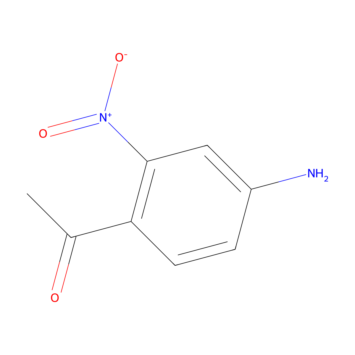 1-(4-Amino-2-nitrophenyl)ethanone molecular structure, CAS 13210-32-7