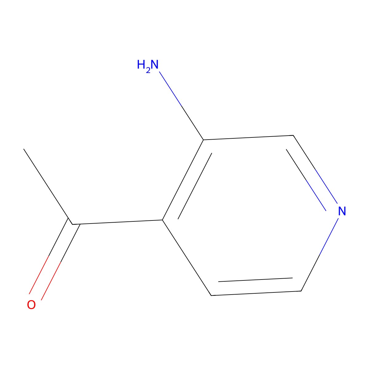 1-(3-Aminopyridin-4-yl)ethanone molecular structure, CAS 13210-52-1