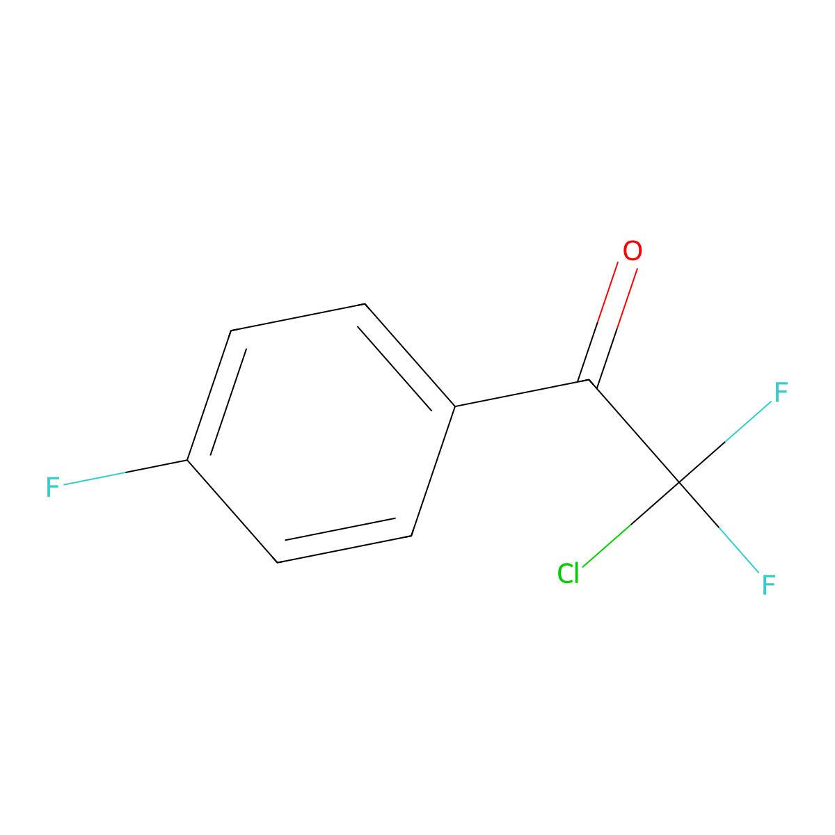 2-Chloro-2,2-difluoro-1-(4-fluorophenyl)ethanone molecular structure, CAS 1321028-35-6