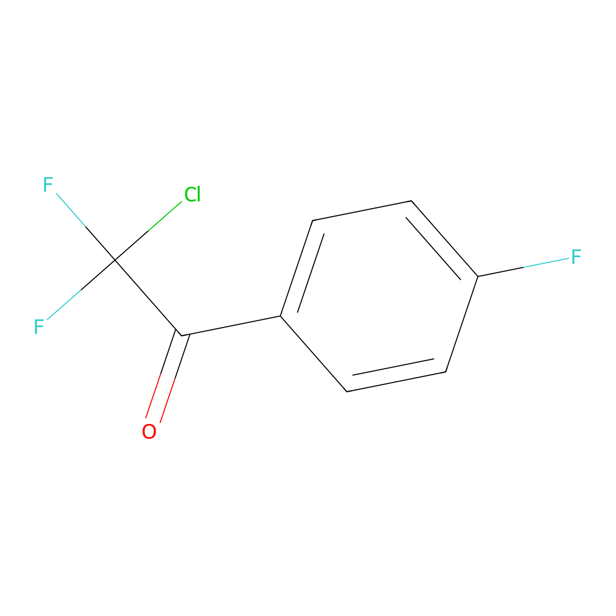 2-Chloro-2,2-difluoro-1-(4-fluorophenyl)ethanone molecular structure, CAS 1321028-35-6