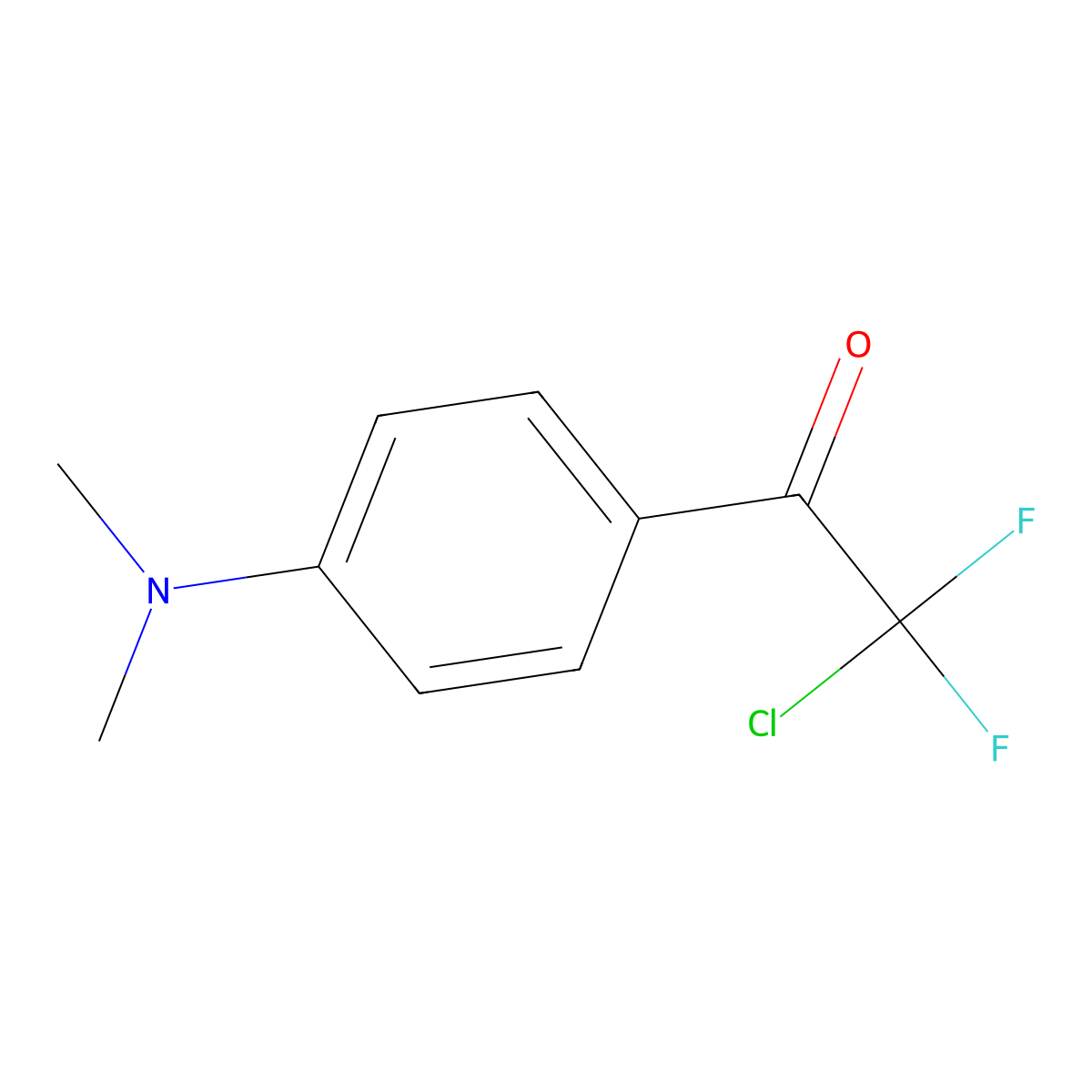 2-Chloro-1-[4-(dimethylamino)phenyl]-2,2-difluoroethanone molecular structure, CAS 1321028-38-9