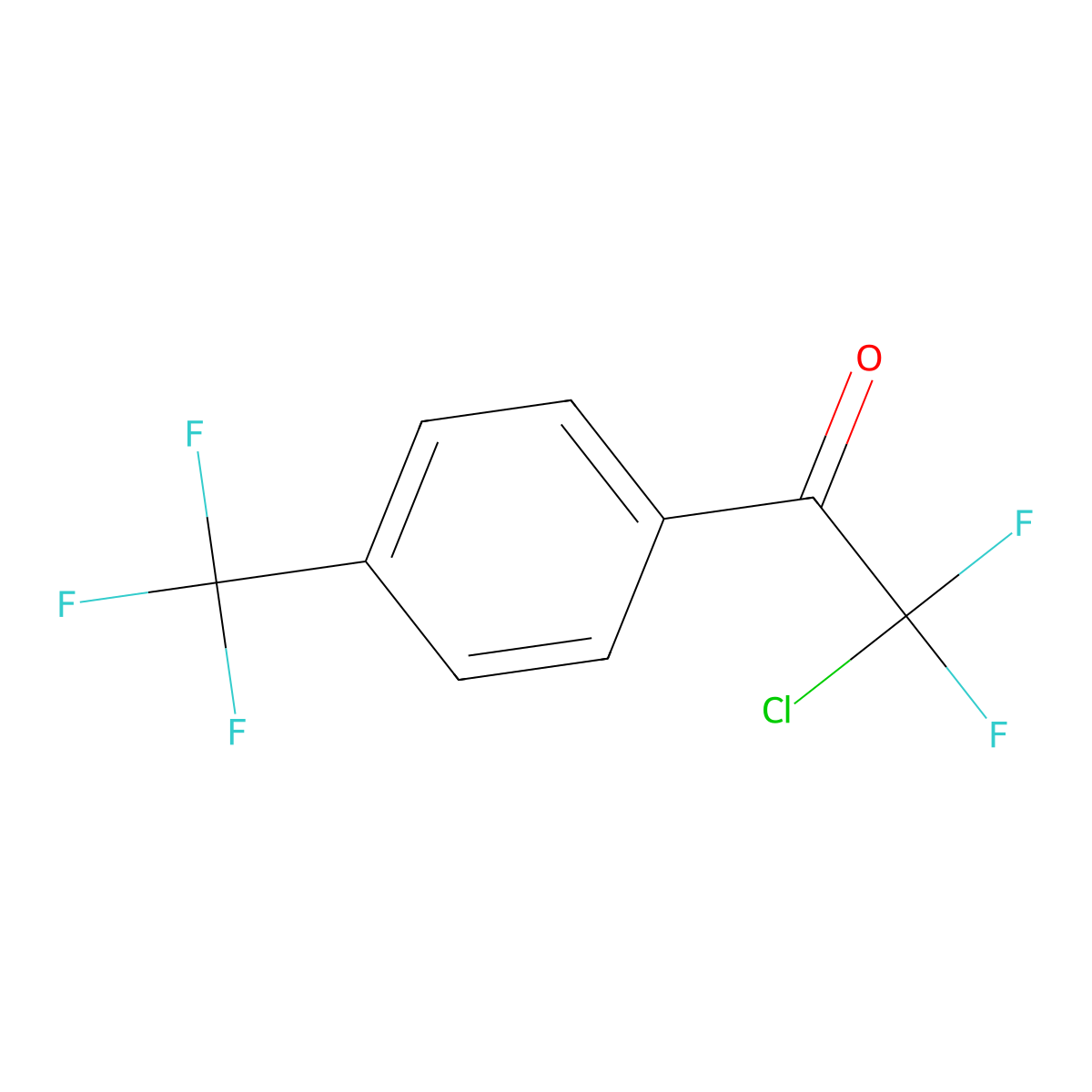 2-Chloro-2,2-difluoro-1-(4-(trifluoromethyl)phenyl)ethanone molecular structure, CAS 1321028-39-0