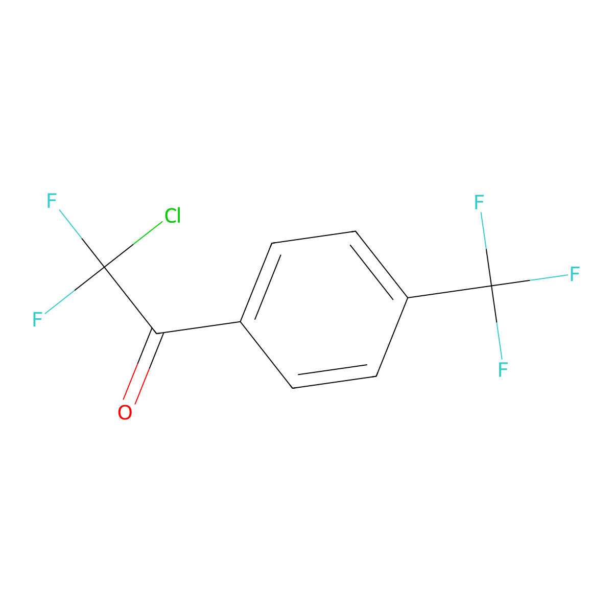 2-Chloro-2,2-difluoro-1-(4-(trifluoromethyl)phenyl)ethanone molecular structure, CAS 1321028-39-0