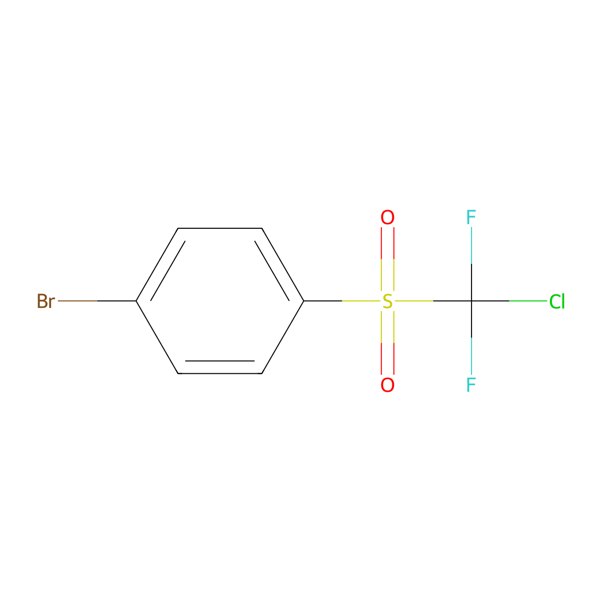 1-Bromo-4-chlorodifluoromethanesulfonylbenzene molecular structure, CAS 1321028-46-9