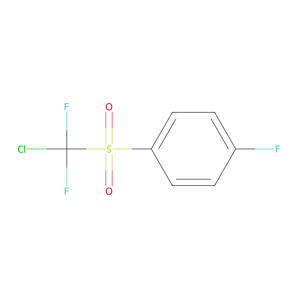 1-Chlorodifluoromethanesulfonyl-4-fluorobenzene molecular structure, CAS 1321028-49-2