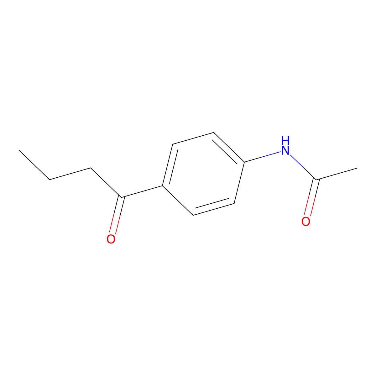 N-(4-Butyrylphenyl)acetamide molecular structure, CAS 13211-00-2
