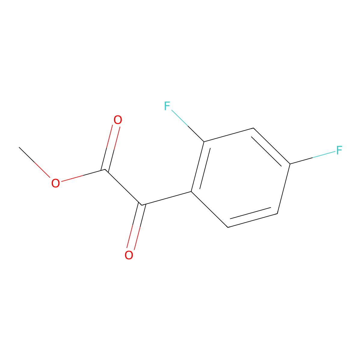 Methyl 2,4-difluoro-alpha-oxobenZeneacetate molecular structure, CAS 132115-90-3