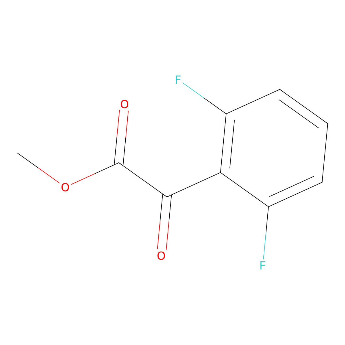 Methyl 2,6-difluoro-alpha-oxobenZeneacetate molecular structure, CAS 132116-01-9