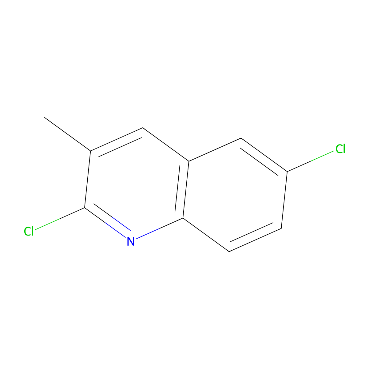 2,6-Dichloro-3-methylquinoline molecular structure, CAS 132118-32-2