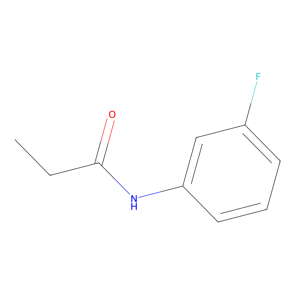 N-(3-Fluorophenyl)propanamide molecular structure, CAS 132118-39-9