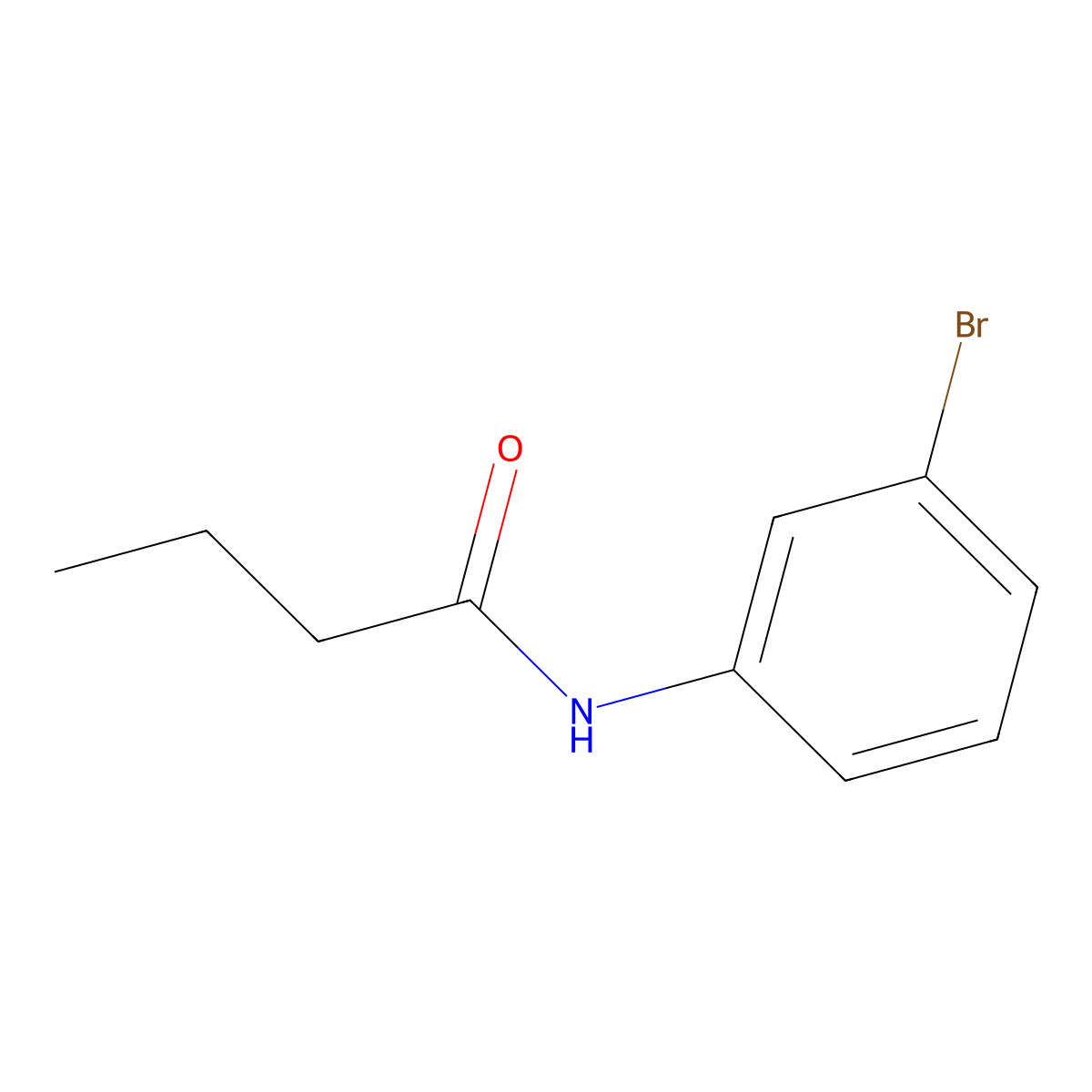 N-(3-bromophenyl)butanamide molecular structure, CAS 132118-41-3