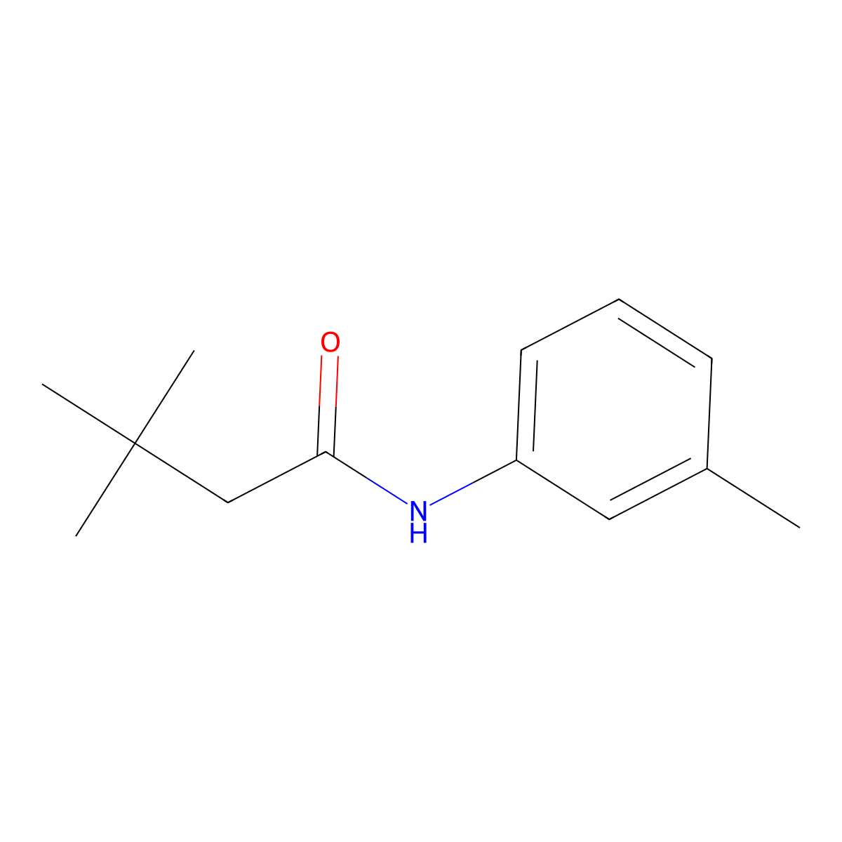3,3-dimethyl-N-(3-methylphenyl)butanamide molecular structure, CAS 132118-42-4