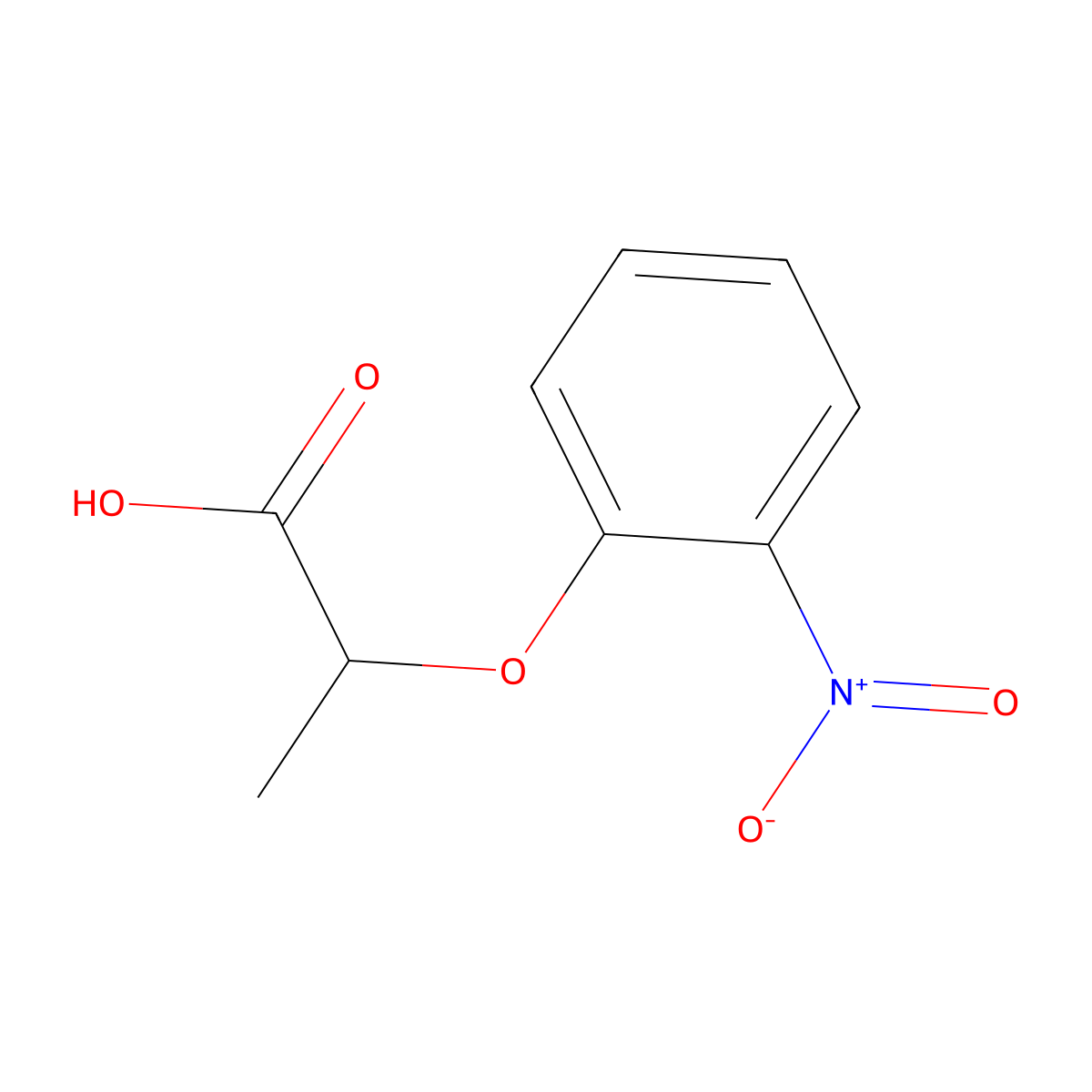 2-(2-Nitrophenoxy)propanoic acid molecular structure, CAS 13212-57-2