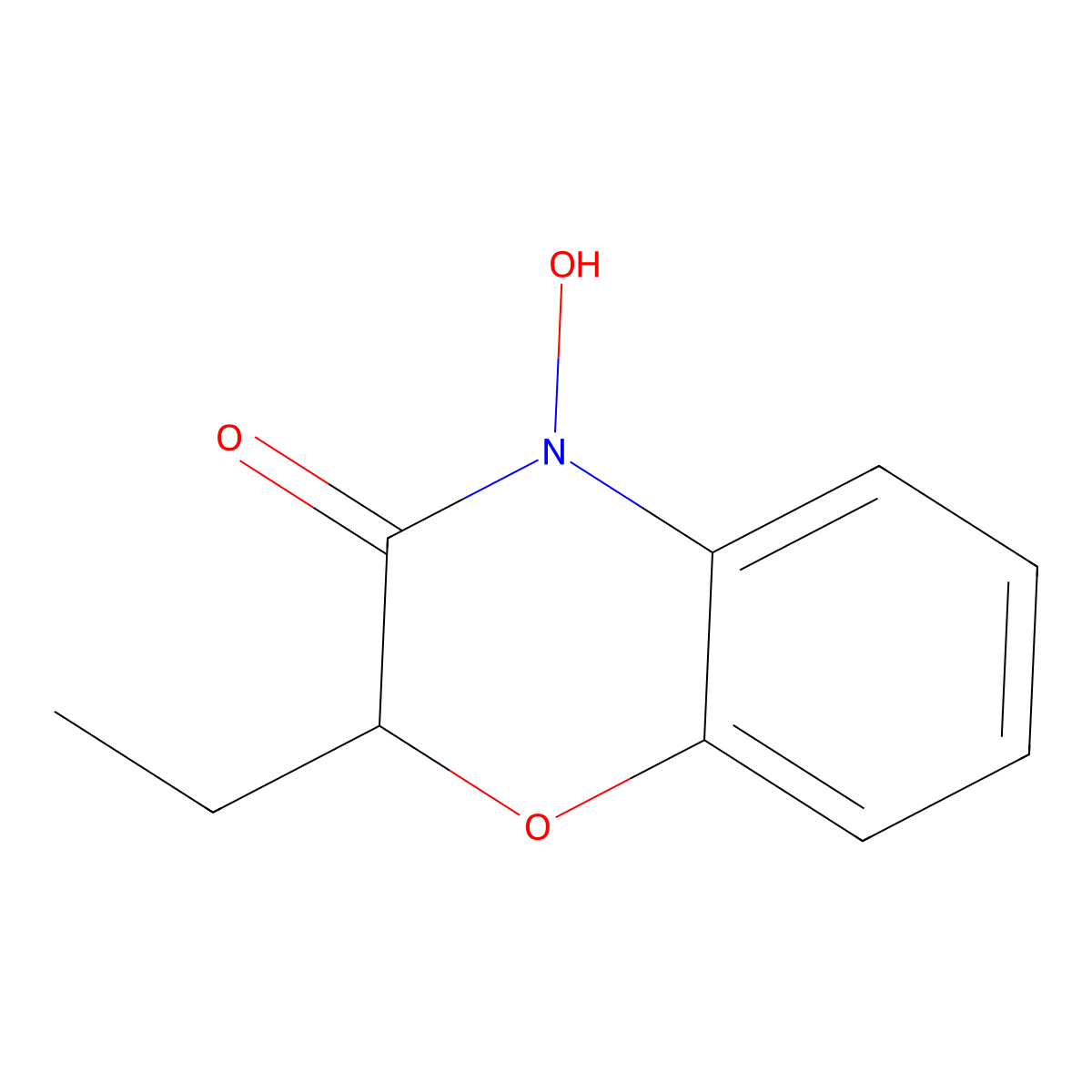 2-Ethyl-4-hydroxy-1,4-benzoxazin-3-one molecular structure, CAS 13212-61-8