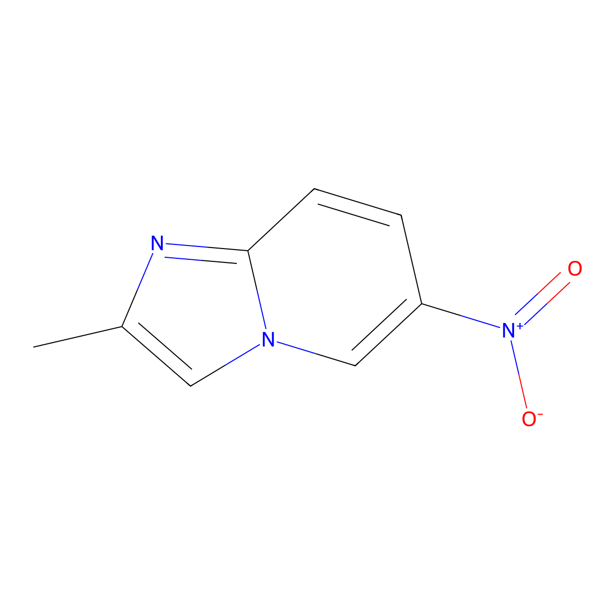 2-Methyl-6-nitroimidazo[1,2-a]pyridine molecular structure, CAS 13212-83-4