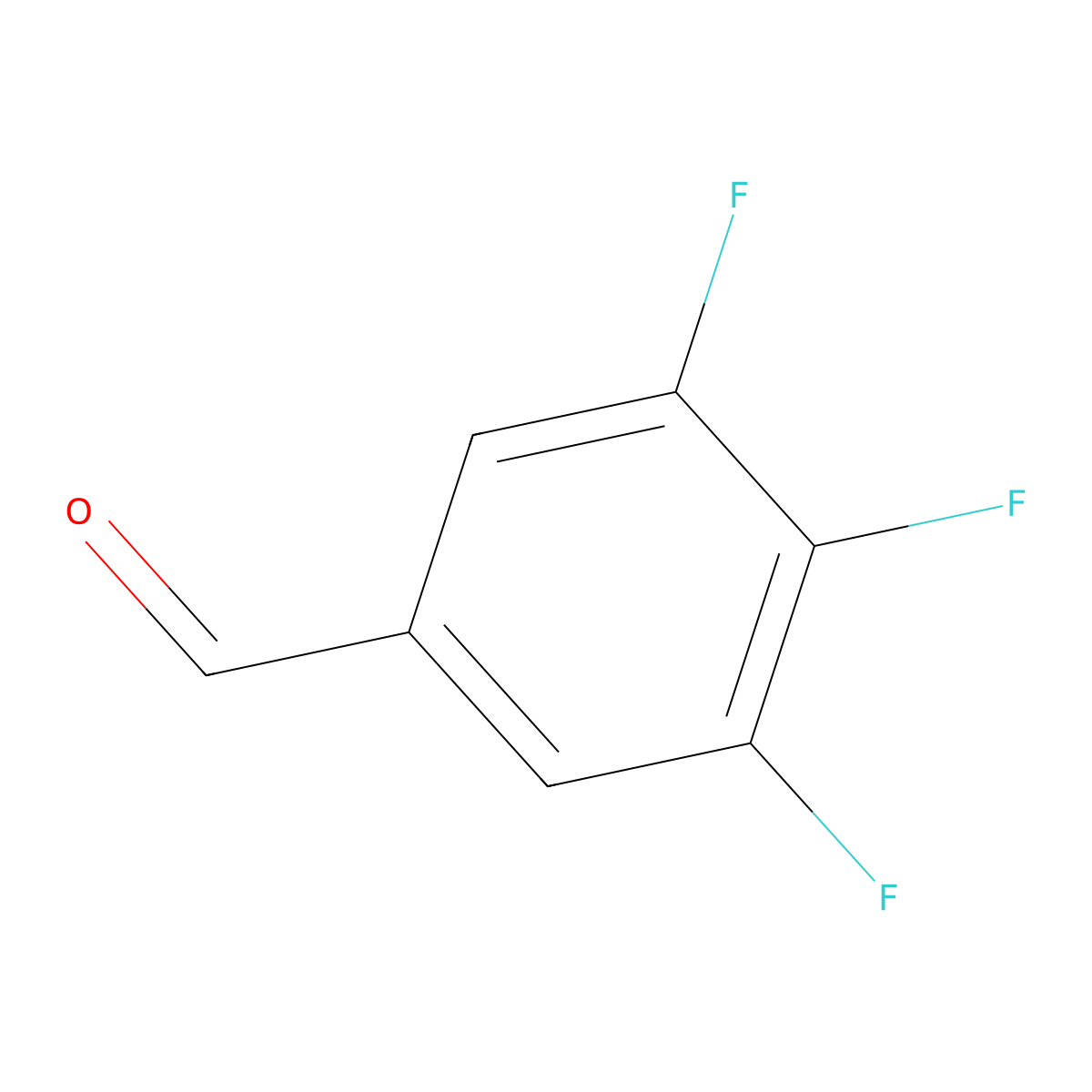 3,4,5-Trifluorobenzaldehyde molecular structure, CAS 132123-54-7