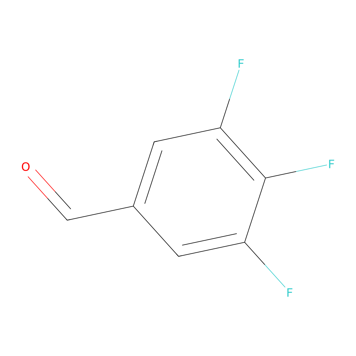 3,4,5-Trifluorobenzaldehyde molecular structure, CAS 132123-54-7