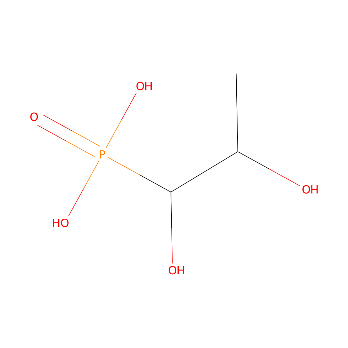 ((1R,2R)-1,2-Dihydroxypropyl)phosphonic acid molecular structure, CAS 132125-60-1