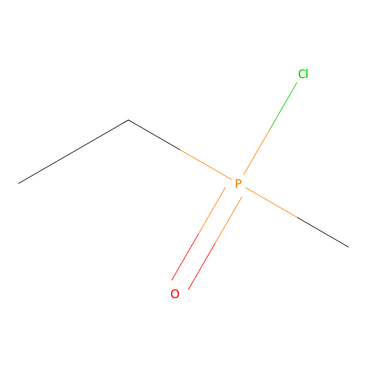 Ethylmethylphosphinic chloride molecular structure, CAS 13213-38-2
