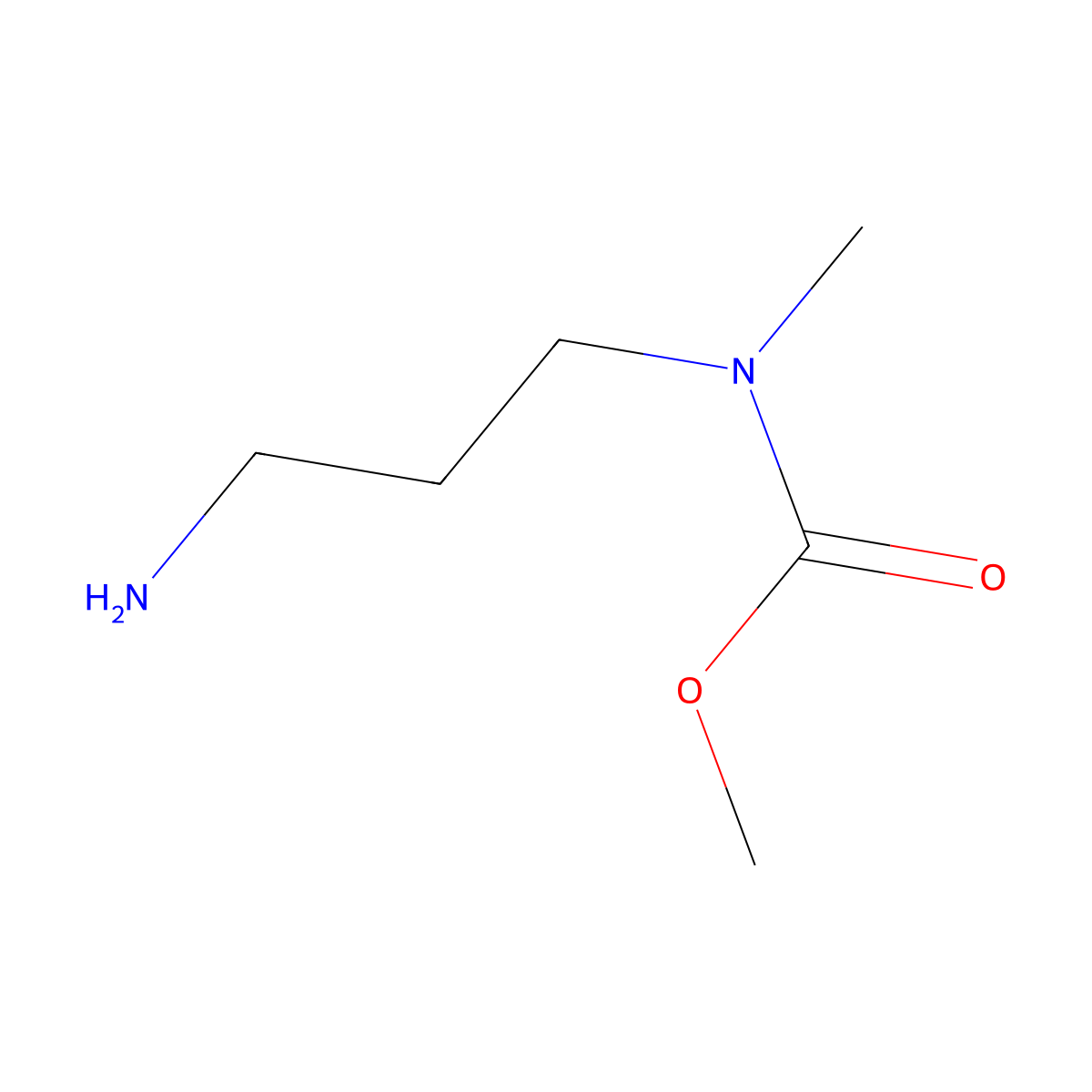 methyl N-(3-aminopropyl)-N-methylcarbamate molecular structure, CAS 13213-63-3