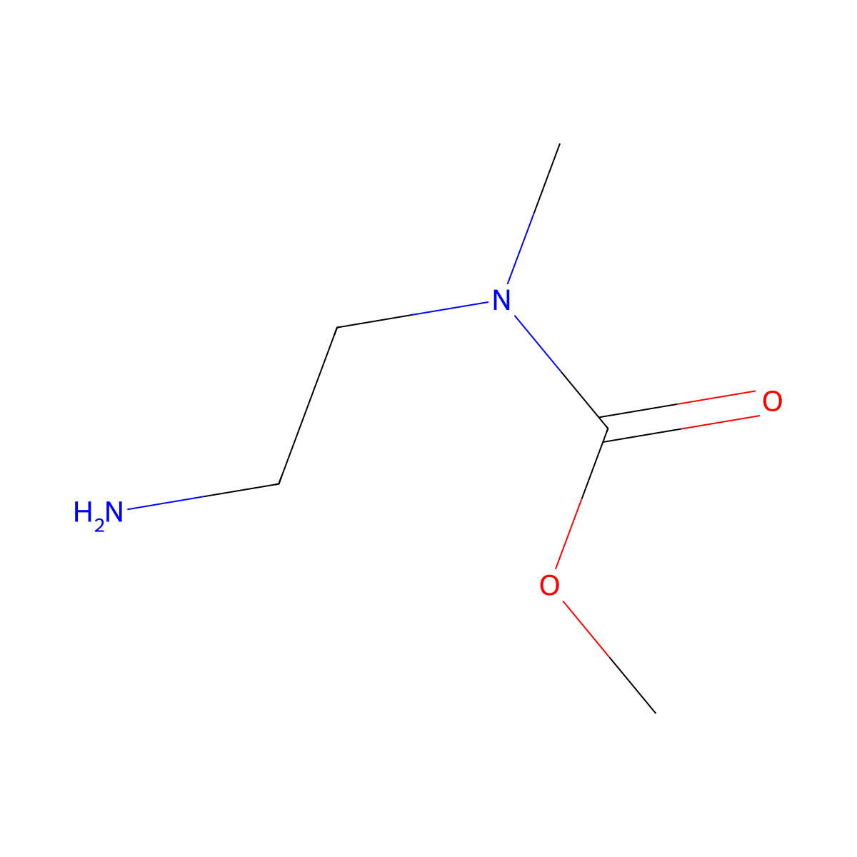 methyl N-(2-aminoethyl)-N-methylcarbamate molecular structure, CAS 13213-68-8