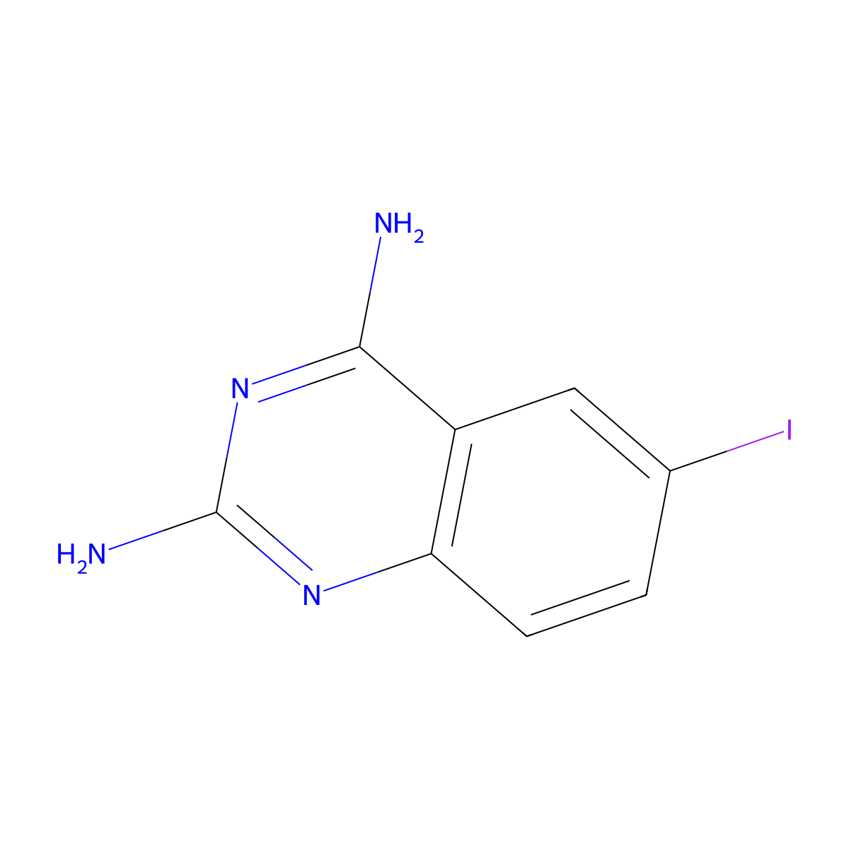 6-Iodoquinazoline-2,4-diamine molecular structure, CAS 132131-20-5