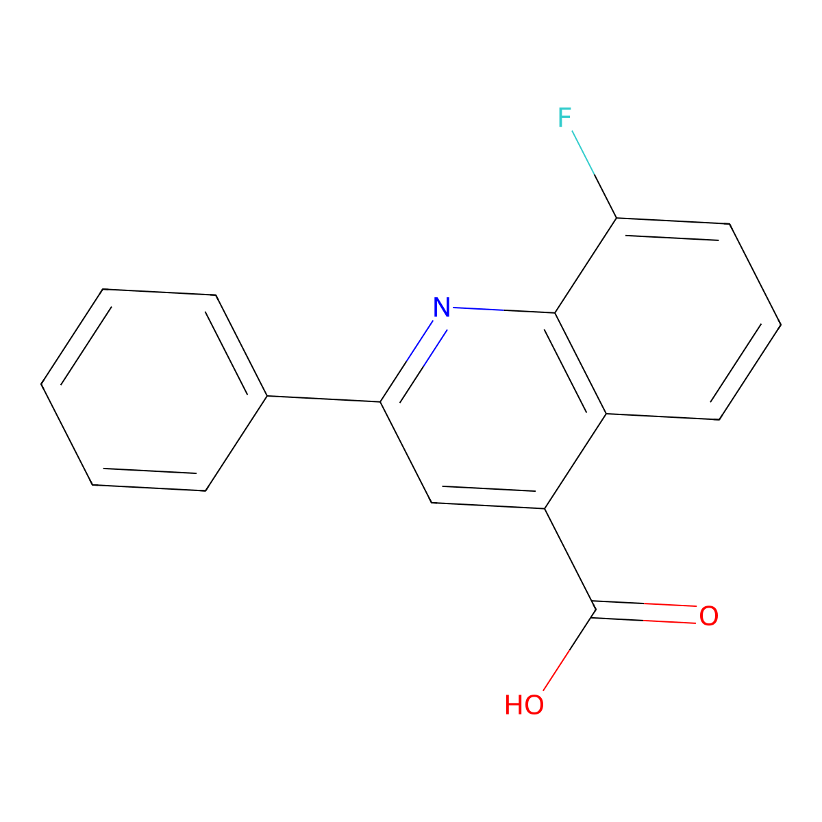 8-Fluoro-2-phenylquinoline-4-carboxylic acid molecular structure, CAS 132132-53-7