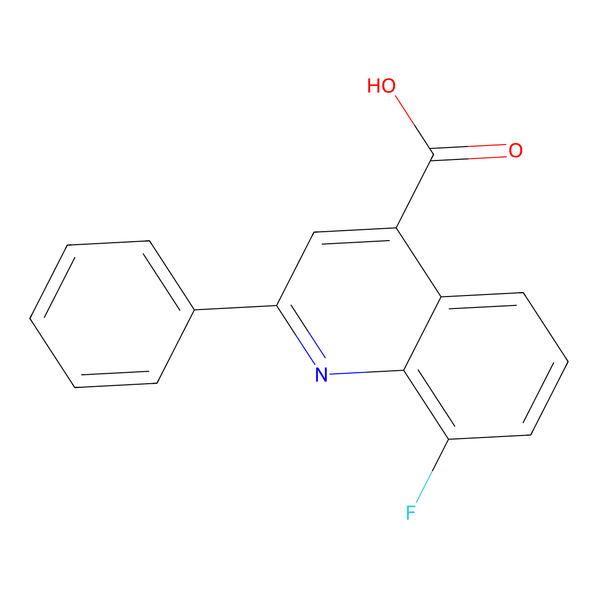 8-Fluoro-2-phenylquinoline-4-carboxylic acid molecular structure, CAS 132132-53-7