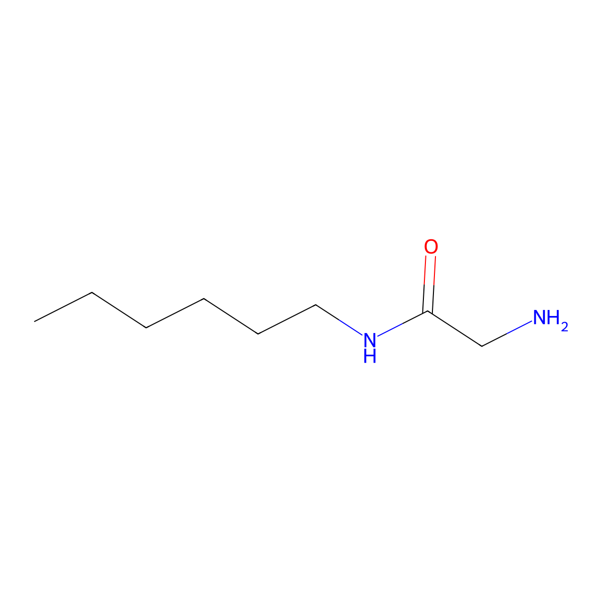2-Amino-N-hexylacetamide molecular structure, CAS 132138-99-9