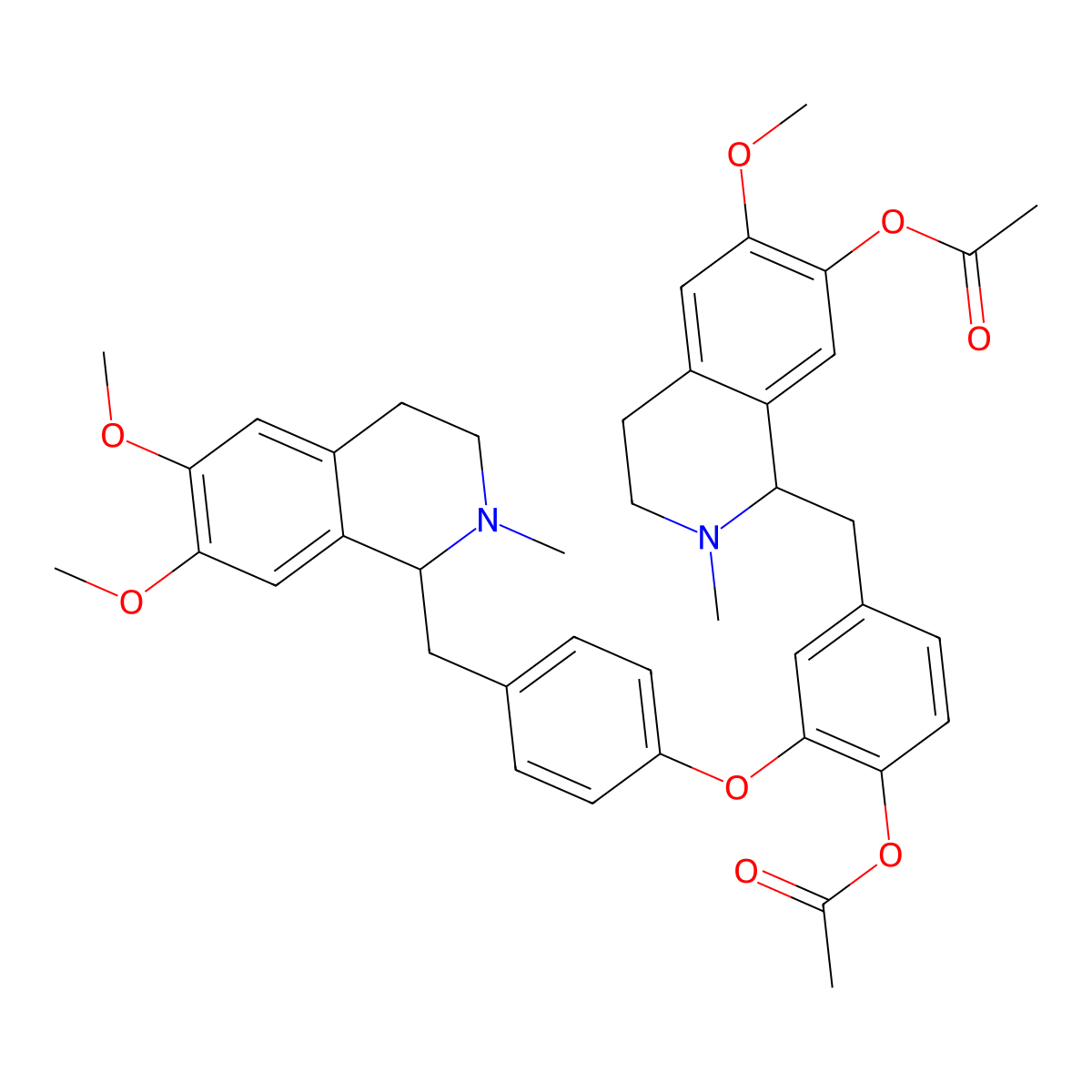 O,O-Bisacetyldaurisoline molecular structure, CAS 132139-17-4