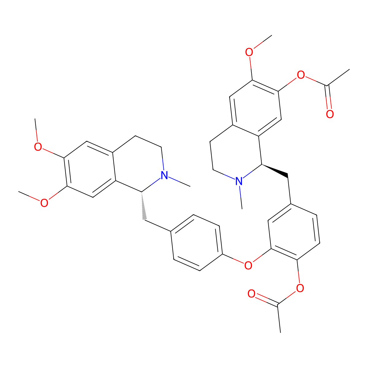 O,O-Bisacetyldaurisoline molecular structure, CAS 132139-17-4