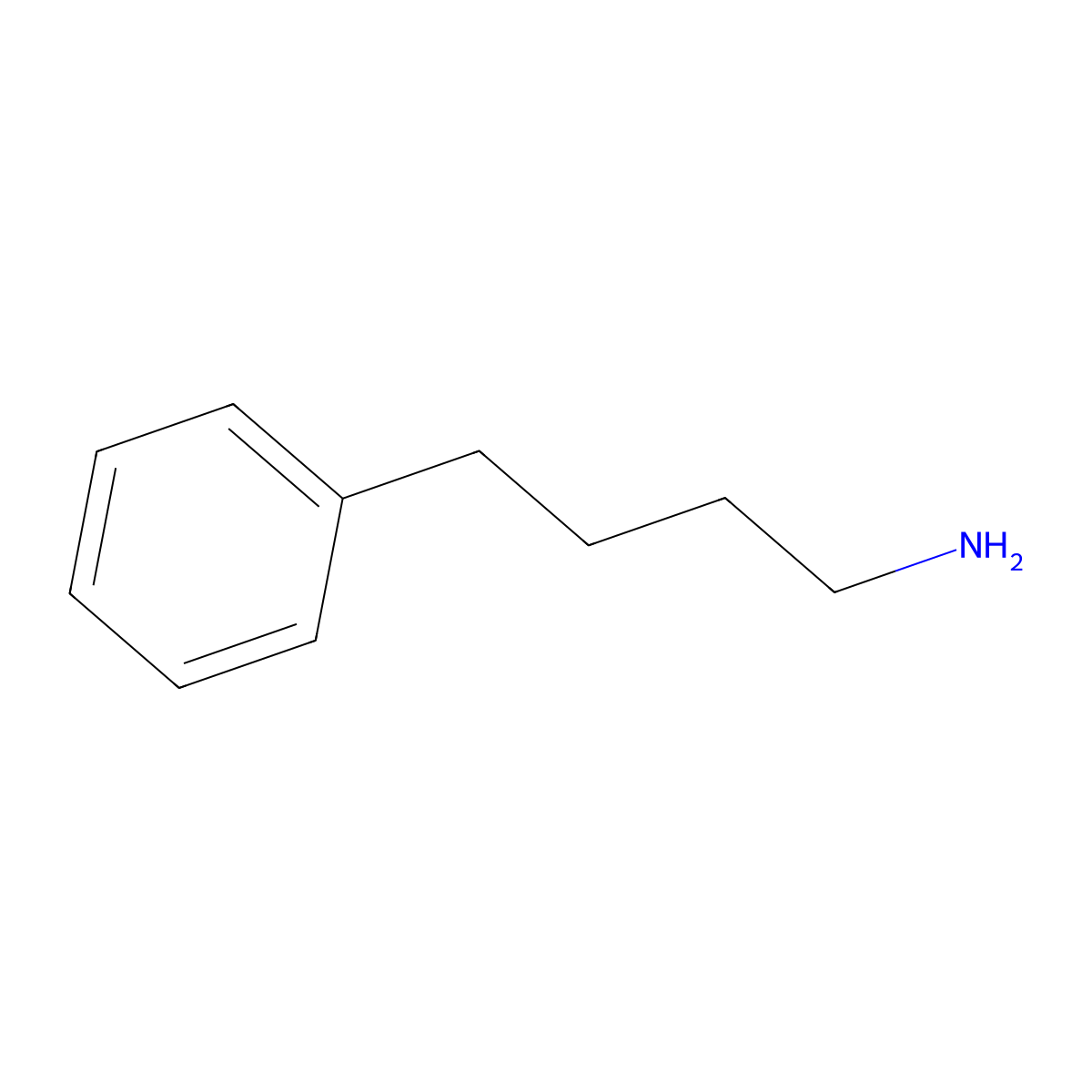 Benzenebutanamine molecular structure, CAS 13214-66-9