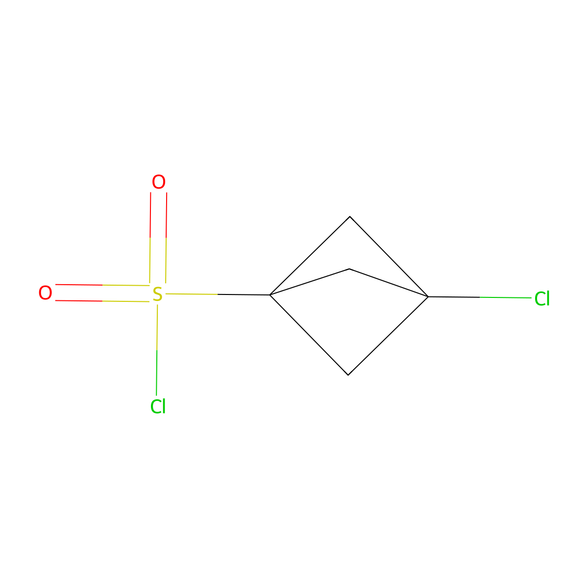 3-Chlorobicyclo[1.1.1]pentane-1-sulfonyl chloride molecular structure, CAS 132145-26-7