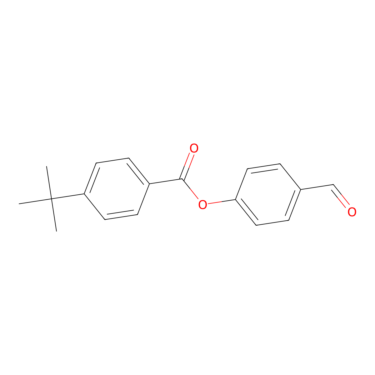 4-Formylphenyl 4-tert-butylbenzoate molecular structure, CAS 132145-48-3
